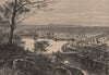 General view of Launceston, Tasmania. Australia 1885 old antique print picture