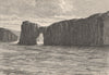 View taken at Antipodes Island. New Zealand 1885 old antique print picture