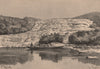 The Pink Terrace of Rotomahana before the 1886 Eruption. New Zealand 1885