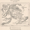 Lake Tarawera. New Zealand 1885 old antique vintage map plan chart