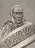 Tattooed Maori Chief. New Zealand 1885 old antique vintage print picture
