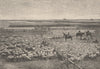 A Sheep pen, New Zealand 1885 old antique vintage print picture