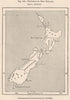 Provinces of New Zealand 1885 old antique vintage map plan chart