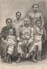 The Royal Family Fiji. The Fiji Islands 1885 old antique vintage print picture