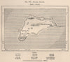 Easter Island. Chile. Polynesia 1885 old antique vintage map plan chart