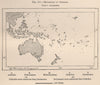 Religions of Oceania. Polynesia 1885 old antique vintage map plan chart