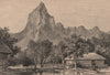 View taken at Moorea, under Mount Rotui, Tahiti. French Polynesia 1885 print