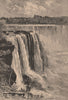 The Horse Shoe Falls, Niagara - View from Goat Island. North America 1885