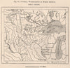 Central Waterparting of North America. USA 1885 old antique map plan chart