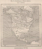 Isothermals of North America 1885 old antique vintage map plan chart