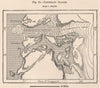 Jakobshavn Glacier. Sermeq Kujalleq. Jakobshavn Isbrae. Greenland 1885 old map