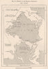 Franklin expedition retreat. King William Island. Canadian Arctic 1885 old map