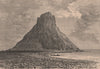 Old Bogoslof peak, Aleutian Islands. Alaska 1885 antique print picture