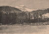Alaskan scenery - View taken at Juneau, Douglas Island 1885 old antique print