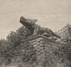 Tomb of Thlinkit (Tlingit) chief. Alaska 1885 old antique print picture