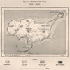 St Paul Island,Pribilof Islands(Northern Fur Seal Islands).Alaska 1885 old map