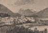General view of Sitka. Alaska 1885 old antique vintage print picture