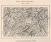 Kicking Horse pass. Canada 1885 old antique vintage map plan chart