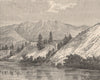 View taken on the upper Columbia River. Canada 1885 old antique print picture