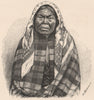 Old Nootka - Indian Woman. Canada 1885 antique vintage print picture