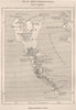 Queen Charlotte Islands. Canada 1885 old antique vintage map plan chart