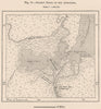 Athabasca delta & Lake Claire. Saskatchewan. Wood Buffalo NP. Canada 1885 map