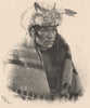 Blackfoot Indian. Canada 1885 old antique vintage print picture