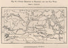 Indian reserves in Manitoba and the far west. Canada 1885 old antique map