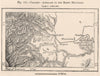 Calgary - approach to the Rocky Mountains. Canada 1885 old antique map chart