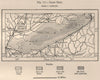 Lake Erie. North America. Canada 1885 old antique vintage map plan chart