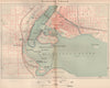 Niagara Falls. North America. Canada 1885 old antique vintage map plan chart