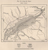 Lake St. Peter. Lac Saint Pierre. Trois Rivieres, Quebec. Canada 1885 old map