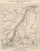 St. Lawrence and Richelieu Rivers. Montreal. Quebec. Canada 1885 old map