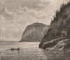 Eternity Cape - View from Trinity Rock. Saguenay River, Quebec, Canada 1885