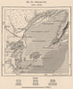 Thunder Bay. Canada 1885 old antique vintage map plan chart