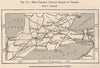 Most densely populated region in Ontario. Toronto Niagara. Canada 1885 old map