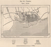 Toronto. Canada 1885 old antique vintage map plan chart