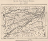 From Ottawa to Montreal. Canada 1885 old antique vintage map plan chart
