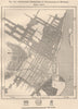 Approximate distribution of Nationalities in Montreal. Canada 1885 old map