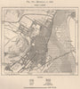 Montreal in 1889. Canada 1885 old antique vintage map plan chart