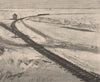 Railway on the frozen St. Lawrence. Canada 1885 old antique print picture