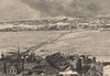 Ice Bridge on the St. Lawrence - View from Quebec City. Canada 1885 old print
