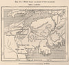 Mines Basin and land of the Acadians. Canada 1885 old antique map plan chart