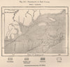 Inhabitants of East Canada 1885 old antique vintage map plan chart
