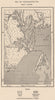 Passamaquoddy Bay. Maine. New Brunswick. Canada 1885 old antique map chart