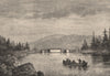 Ship-Harbour, North of Halifax, Nova Scotia. Canada 1885 old antique print