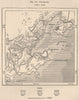 Louisbourg. Nova Scotia, Canada 1885 old antique vintage map plan chart