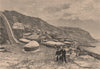 Fishing Station on the East Coast of Labrador. Canada 1885 old antique print