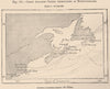 Chief Atlantic cables terminating at Newfoundland. Canada 1885 old antique map