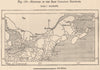 Network of the East Canadian Railways. Canada 1885 old antique map plan chart